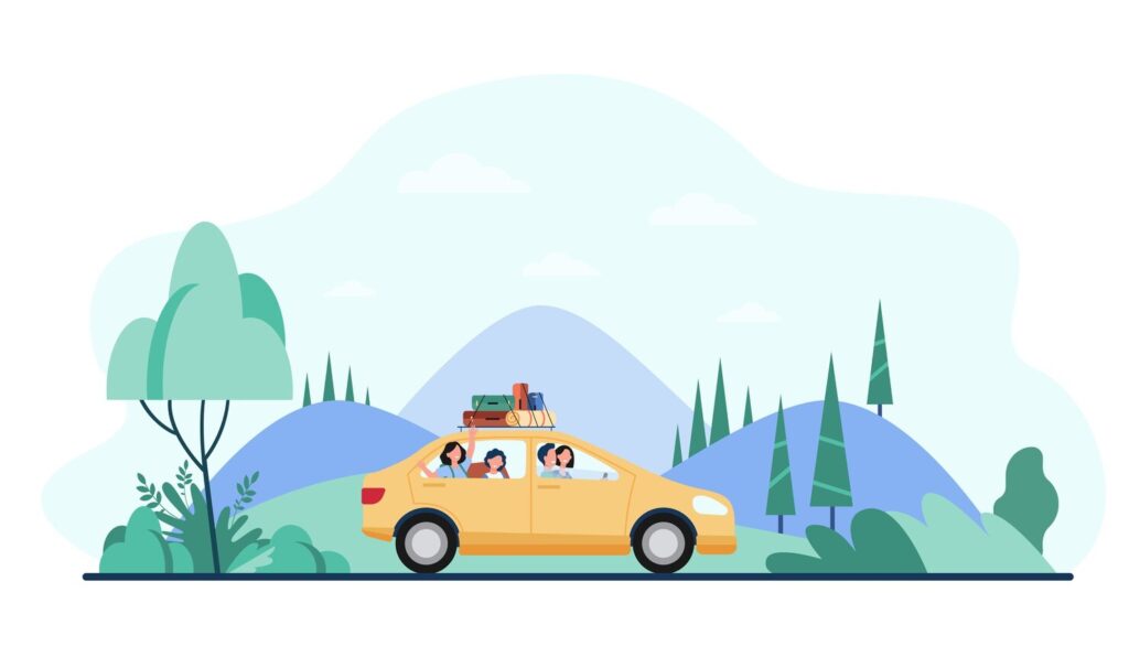 happy family travelling by car with camping equipment top 74855 10751